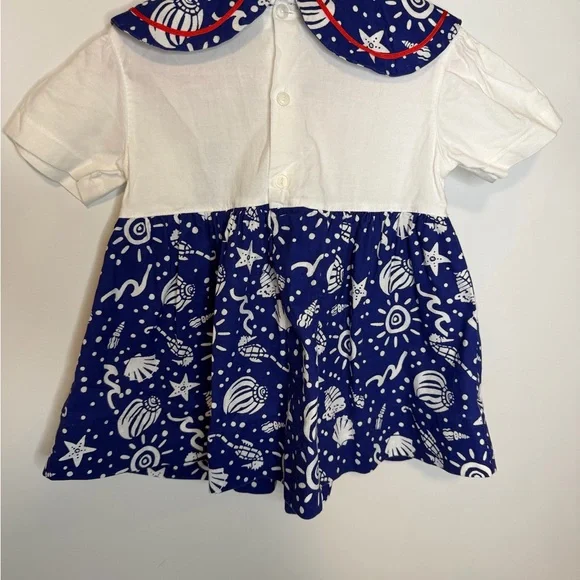 Vintage Nautical Baby Dress – Sailor Collar – 18M - Picture 3 of 5